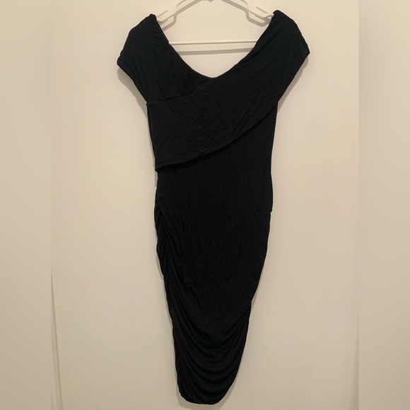 Maternity- Stork and babe black dress, size medium - Picture 2 of 4